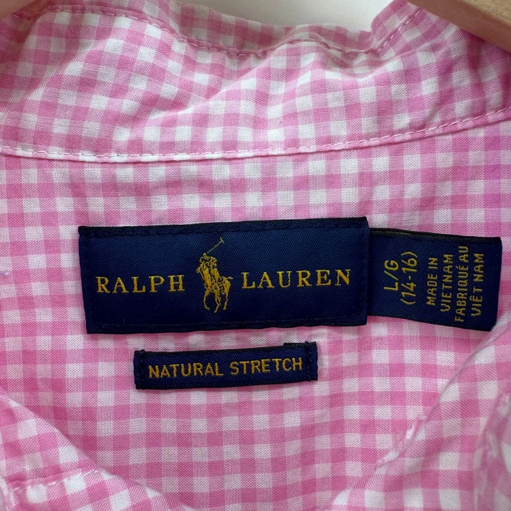 Polo Ralph Lauren Boys L 14-16 Shirt Bundle Pink Orange Red Gingham Big Pony Lot